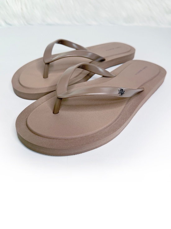 Tory Burch Shoes - Tory Burch Women's Kira Padded Flip Flop - Mountain Gray